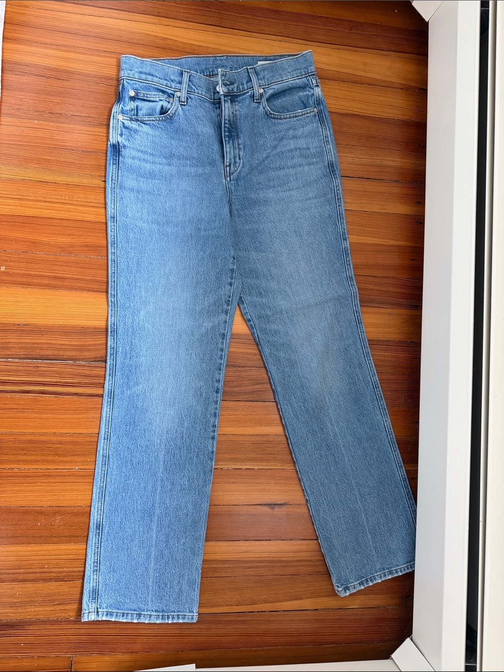 AYR Straight-Leg Jeans in Light Blue Wash